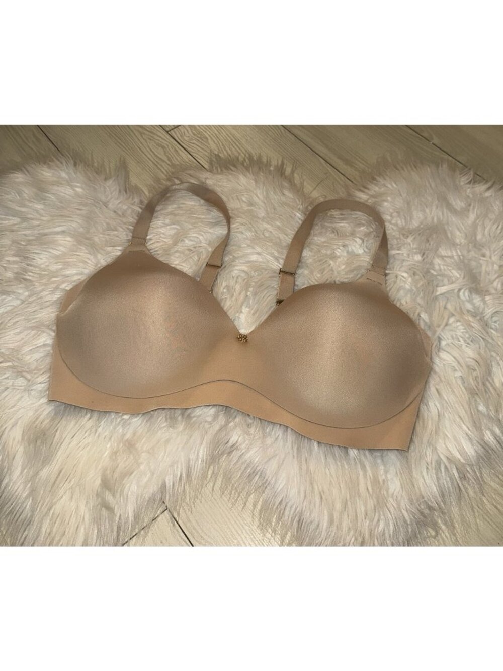 Honeylove Cloud Embrace Wireless Contour T-Shirt Bra WF Womens 38D Sand Beige